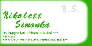 nikolett simonka business card